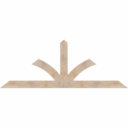 Ekena Millwork Richland Smooth Timber Gable Bracket, Douglas Fir, 96"W x 36"H x 1 1/2"D x 5 1/2"F, 9/12 Pitch GBW096X36X0206RIC00SDF